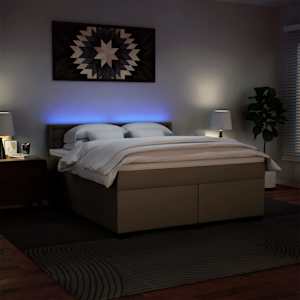 Box spring postel s matrací cappuccino 180 x 200 cm umělá kůže - obrázek 5