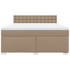 Box spring postel s matrací cappuccino 180 x 200 cm umělá kůže - obrázek 6