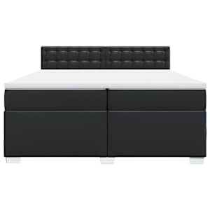 Box spring postel s matrací černá 200x200 cm umělá kůže - obrázek 6
