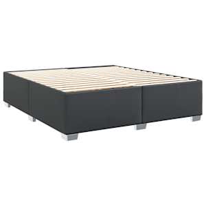 Box spring postel s matrací černá 200x200 cm umělá kůže - obrázek 8