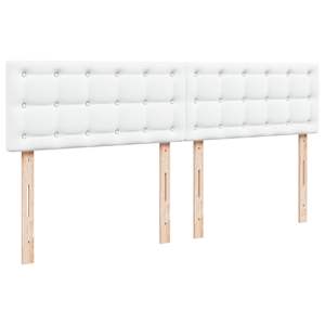 Box spring postel s matrací bílá 200x200 cm umělá kůže - obrázek 7