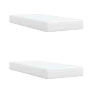 Box spring postel s matrací bílá 200x200 cm umělá kůže - obrázek 9