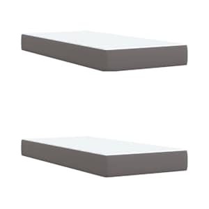 Box spring postel s matrací šedá 200x200 cm umělá kůže - obrázek 9