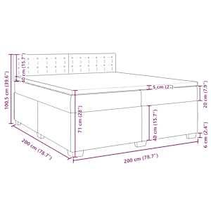 Box spring postel s matrací cappuccino 200 x 200 cm umělá kůže - obrázek 18