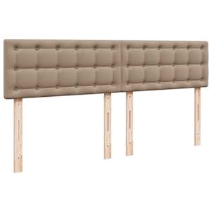Box spring postel s matrací cappuccino 200 x 200 cm umělá kůže - obrázek 7