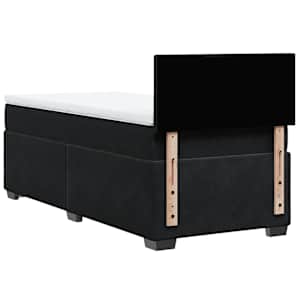Box spring postel s matrací černá 80 x 200 cm samet - obrázek 8