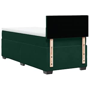 Box spring postel s matrací tmavě zelená 80 x 200 cm samet - obrázek 8