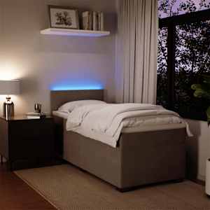 Box spring postel s matrací světle šedá 90x190 cm samet - obrázek 4