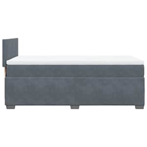Box spring postel s matrací tmavě šedá 90x190 cm samet - obrázek 7