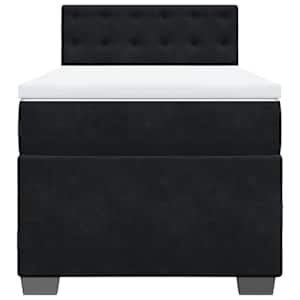 Box spring postel s matrací černá 90x190 cm samet - obrázek 6