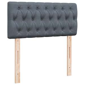 Box spring postel s matrací tmavě šedá 90x190 cm samet - obrázek 9