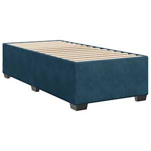 Box spring postel s matrací modrá 90 x 190 cm samet - obrázek 10