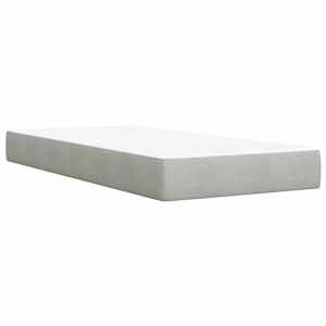 Box spring postel s matrací světle šedá 90x190 cm samet - obrázek 12