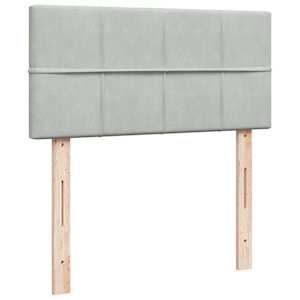 Box spring postel s matrací světle šedá 90x190 cm samet - obrázek 9