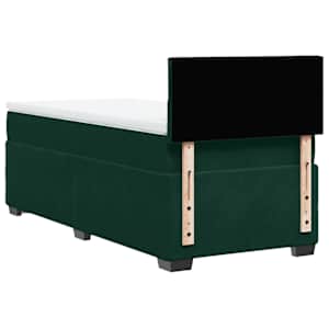 Box spring postel s matrací tmavě zelená 90x190 cm samet - obrázek 8