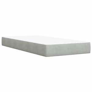 Box spring postel s matrací světle šedá 90x200 cm samet - obrázek 12
