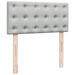 Box spring postel s matrací světle šedá 90x200 cm samet - obrázek 9
