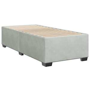 Box spring postel s matrací světle šedá 90x200 cm samet - obrázek 10