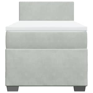 Box spring postel s matrací světle šedá 100x200 cm samet - obrázek 6