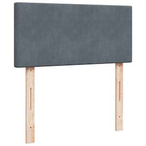 Box spring postel s matrací tmavě šedá 100x200 cm samet - obrázek 9