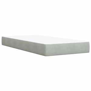 Box spring postel s matrací světle šedá 100x200 cm samet - obrázek 12