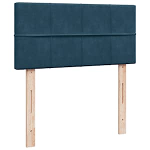 Box spring postel s matrací modrá 100 x 200 cm samet - obrázek 9