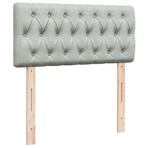 Box spring postel s matrací světle šedá 100x200 cm samet - obrázek 9