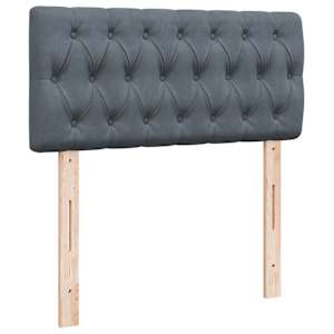 Box spring postel s matrací tmavě šedá 100x200 cm samet - obrázek 9