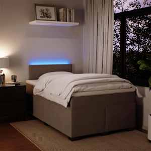 Box spring postel s matrací světle šedá 120x190 cm samet - obrázek 5