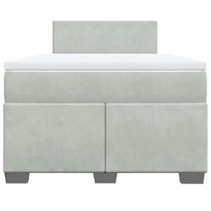 Box spring postel s matrací světle šedá 120x190 cm samet - obrázek 6