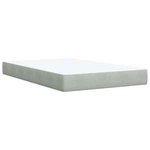 Box spring postel s matrací světle šedá 120x190 cm samet - obrázek 8