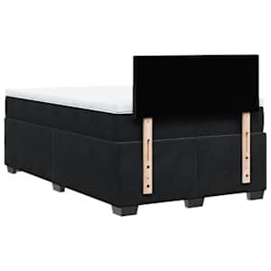 Box spring postel s matrací černá 120 x 190 cm samet - obrázek 12