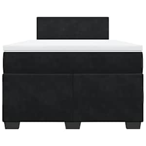 Box spring postel s matrací černá 120 x 190 cm samet - obrázek 6