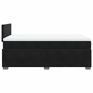 Box spring postel s matrací černá 120 x 190 cm samet - obrázek 11