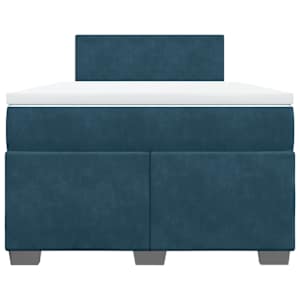 Box spring postel s matrací modrá 120 x 190 cm samet - obrázek 6