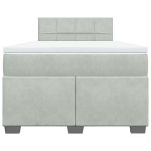 Box spring postel s matrací světle šedá 120x190 cm samet - obrázek 6