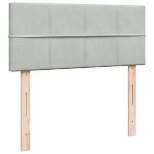 Box spring postel s matrací světle šedá 120x190 cm samet - obrázek 10