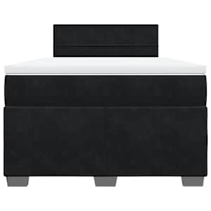 Box spring postel s matrací černá 120 x 190 cm samet - obrázek 6