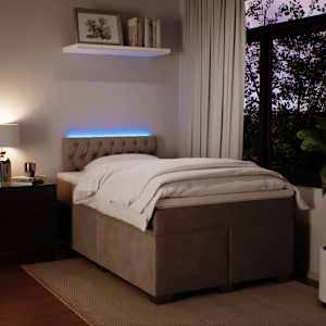 Box spring postel s matrací světle šedá 120x190 cm samet - obrázek 5