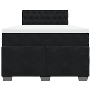 Box spring postel s matrací černá 120 x 190 cm samet - obrázek 6