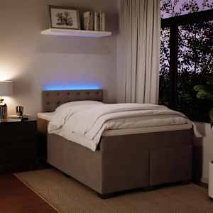 Box spring postel s matrací světle šedá 120x190 cm samet - obrázek 5