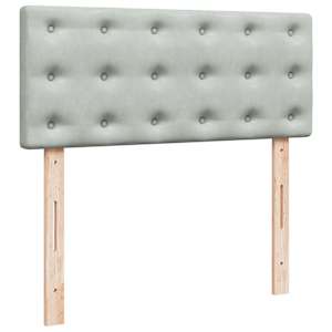 Box spring postel s matrací světle šedá 120x190 cm samet - obrázek 10