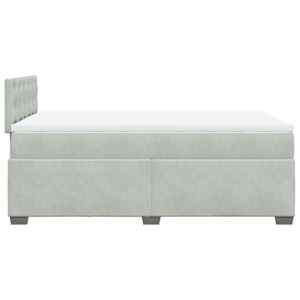 Box spring postel s matrací světle šedá 120x190 cm samet - obrázek 11