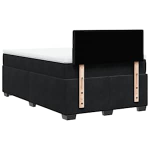 Box spring postel s matrací černá 120 x 190 cm samet - obrázek 12