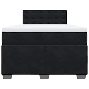Box spring postel s matrací černá 120 x 190 cm samet - obrázek 6