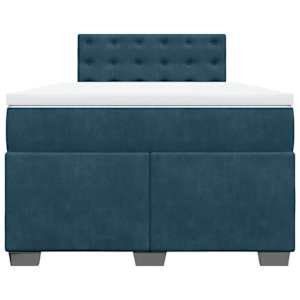 Box spring postel s matrací modrá 120 x 190 cm samet - obrázek 6
