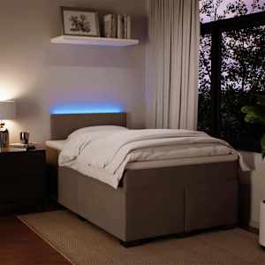 Box spring postel s matrací světle šedá 120 x 200 cm samet - obrázek 5