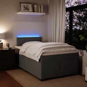 Box spring postel s matrací tmavě šedá 120 x 200 cm samet - obrázek 5
