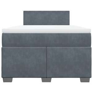 Box spring postel s matrací tmavě šedá 120 x 200 cm samet - obrázek 6