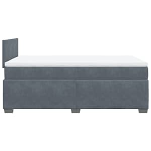 Box spring postel s matrací tmavě šedá 120 x 200 cm samet - obrázek 11